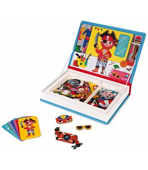 Janod J02719 - Chicos Juguete Educativo Disfraces Magneti'Book, Multicolor